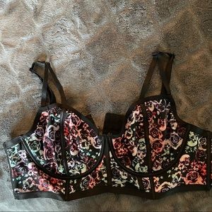 Torrid Curve 2 mesh floral wired bralette